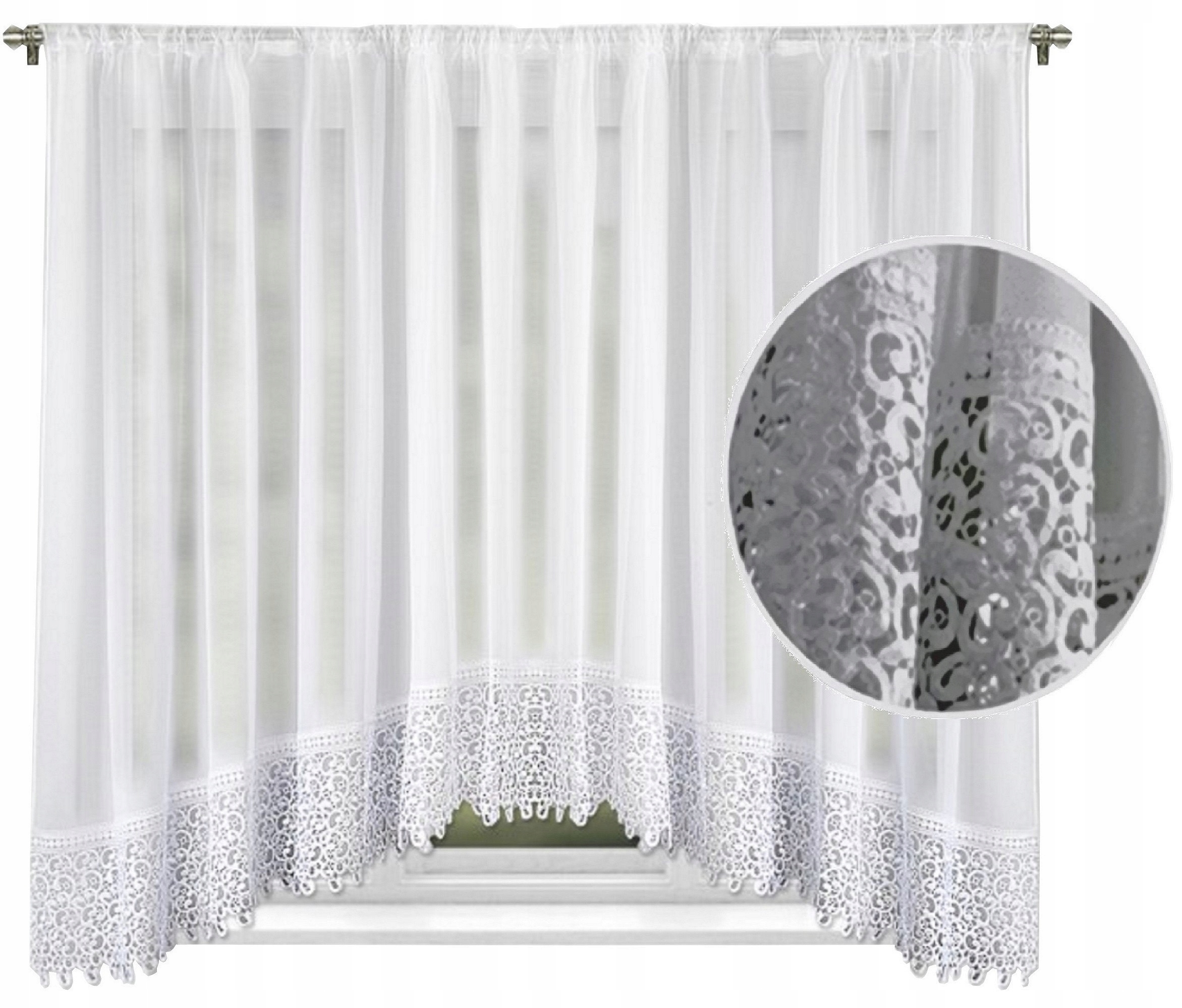 

Firana Gotowa 300 x 130 CM Łuk Woal Firany