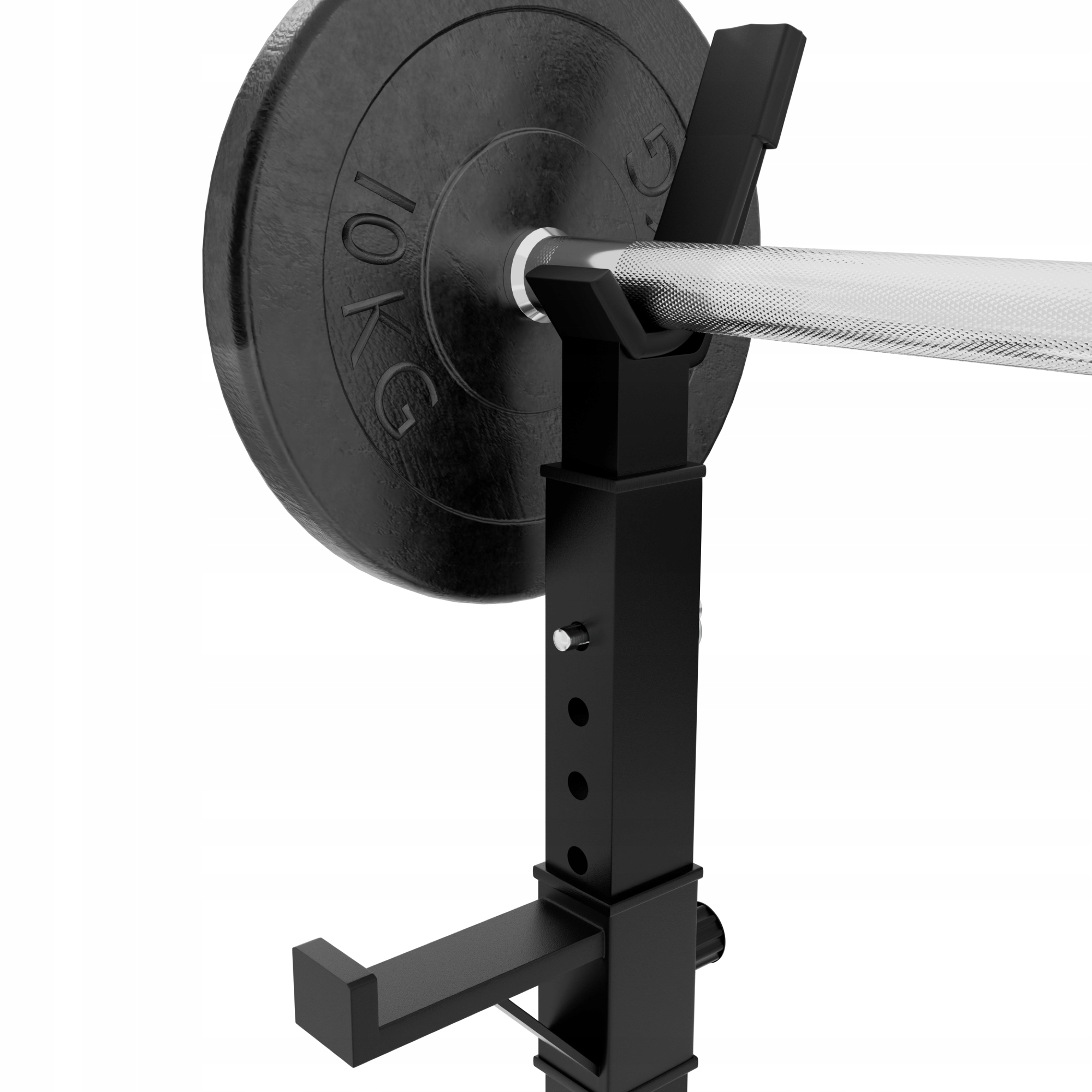 STOJAK POD SZTANGĘ GRYF REGULOWANY Z ASEKURACJĄ DO TRENINGU SIŁOWEGO 2 szt. Kod producenta Regulowane stojaki pod sztangę BS02