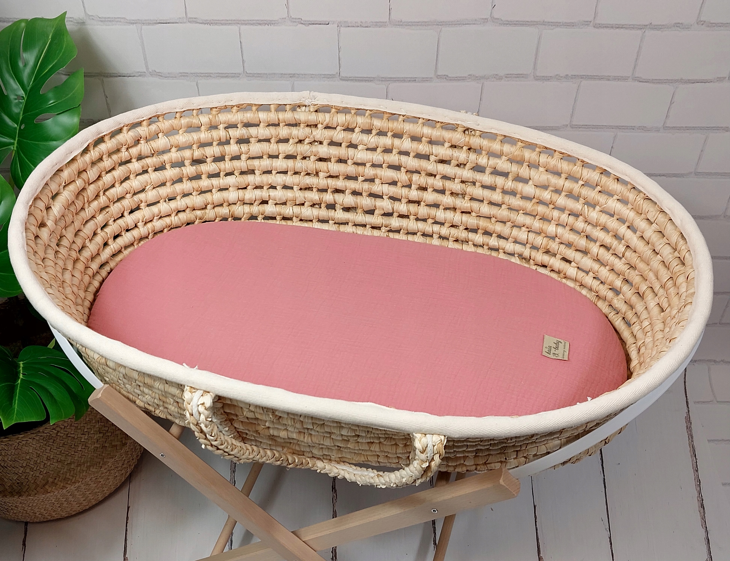 PRZEŚCIERADŁO DO WÓZKA GONDOLI MUŚLIN RETRO PINK Marka inna marka