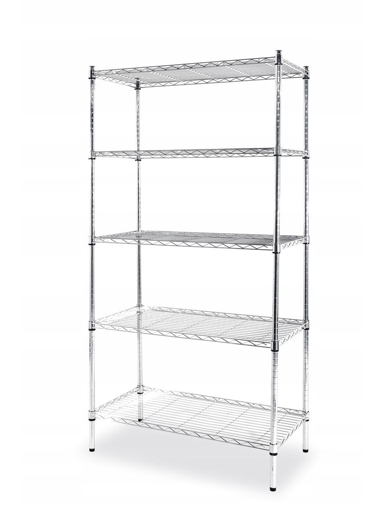 Skládací skladový regál s nastavitelnými drátěnými policemi 5-policový Hendi 812204
