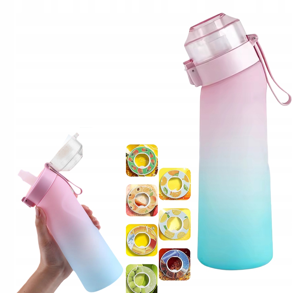 Láhev na vodu gradientní růžová 650 ml Vonný hrnek se 7 kapslemi