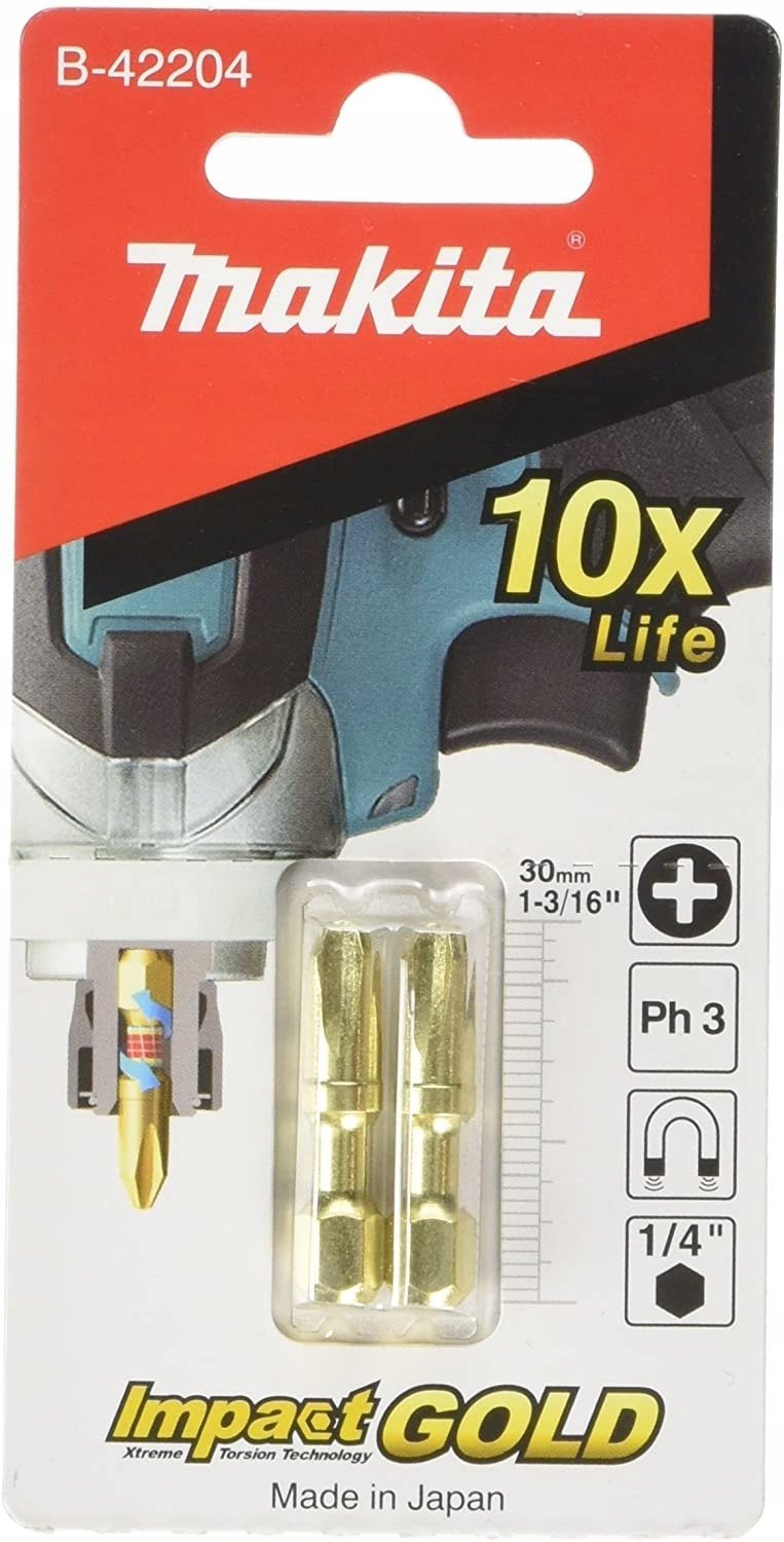 

Bity udarowe Makita Impact Gold B-42204 PH3 2szt