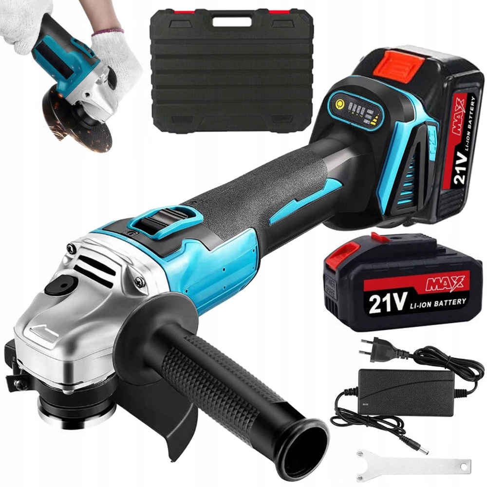 Úhlová Bruska Akumulátorová Bruska Síťová 125 mm Bezkartáčová 2X Aku