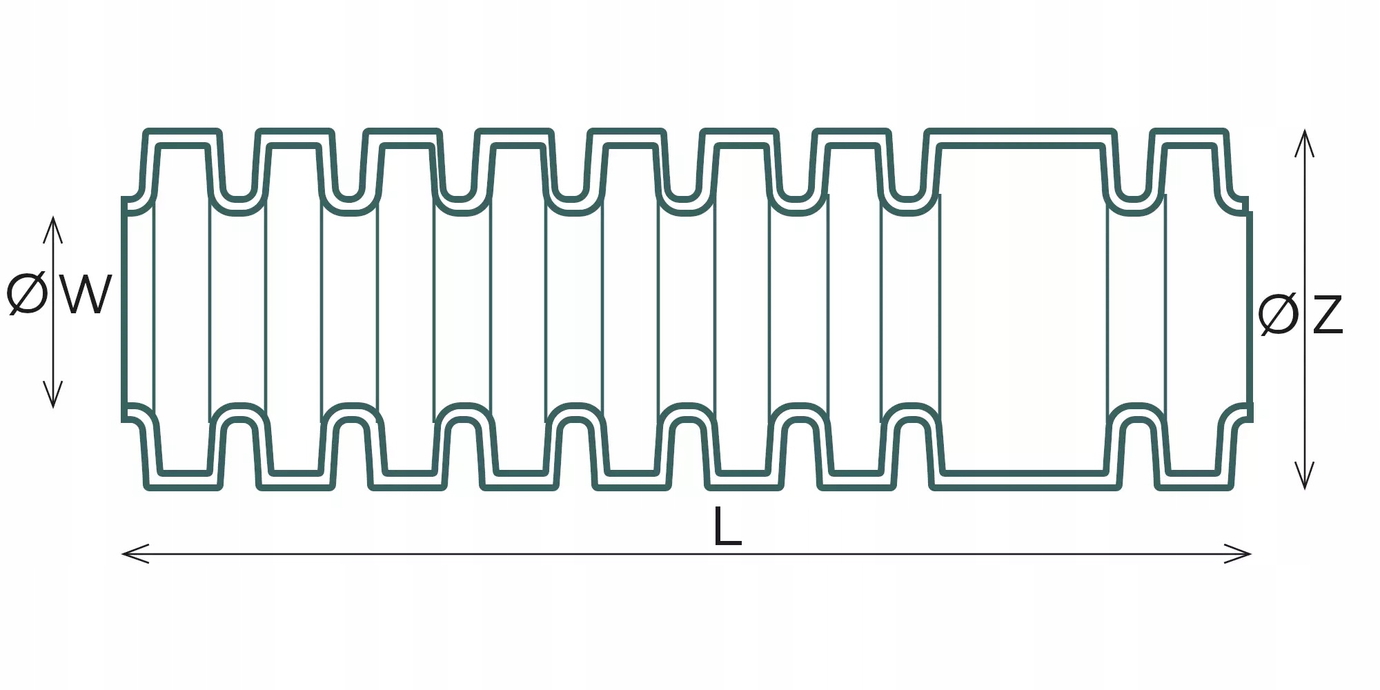 Rura karbowana PESZEL RKGL 32/25 Z PILOTEM 50m Długość 50 m