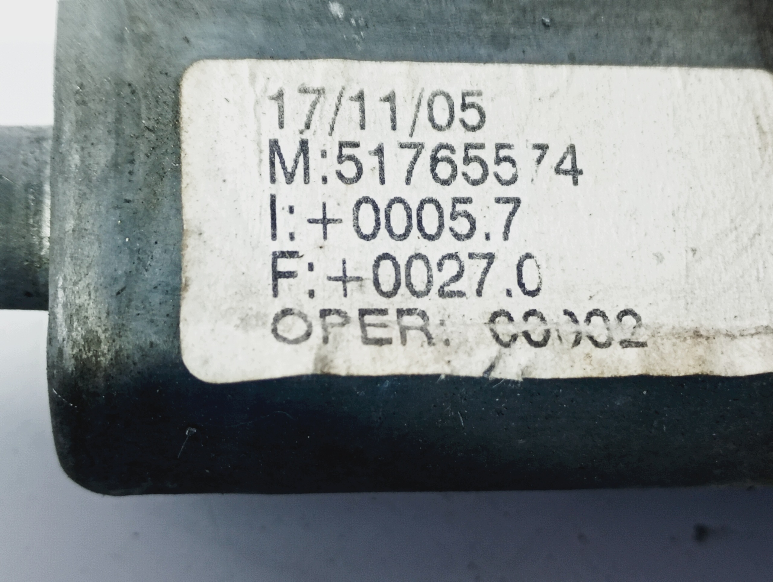 window regulator right front OE 51765574 Fiat Grande Punto 05-12
