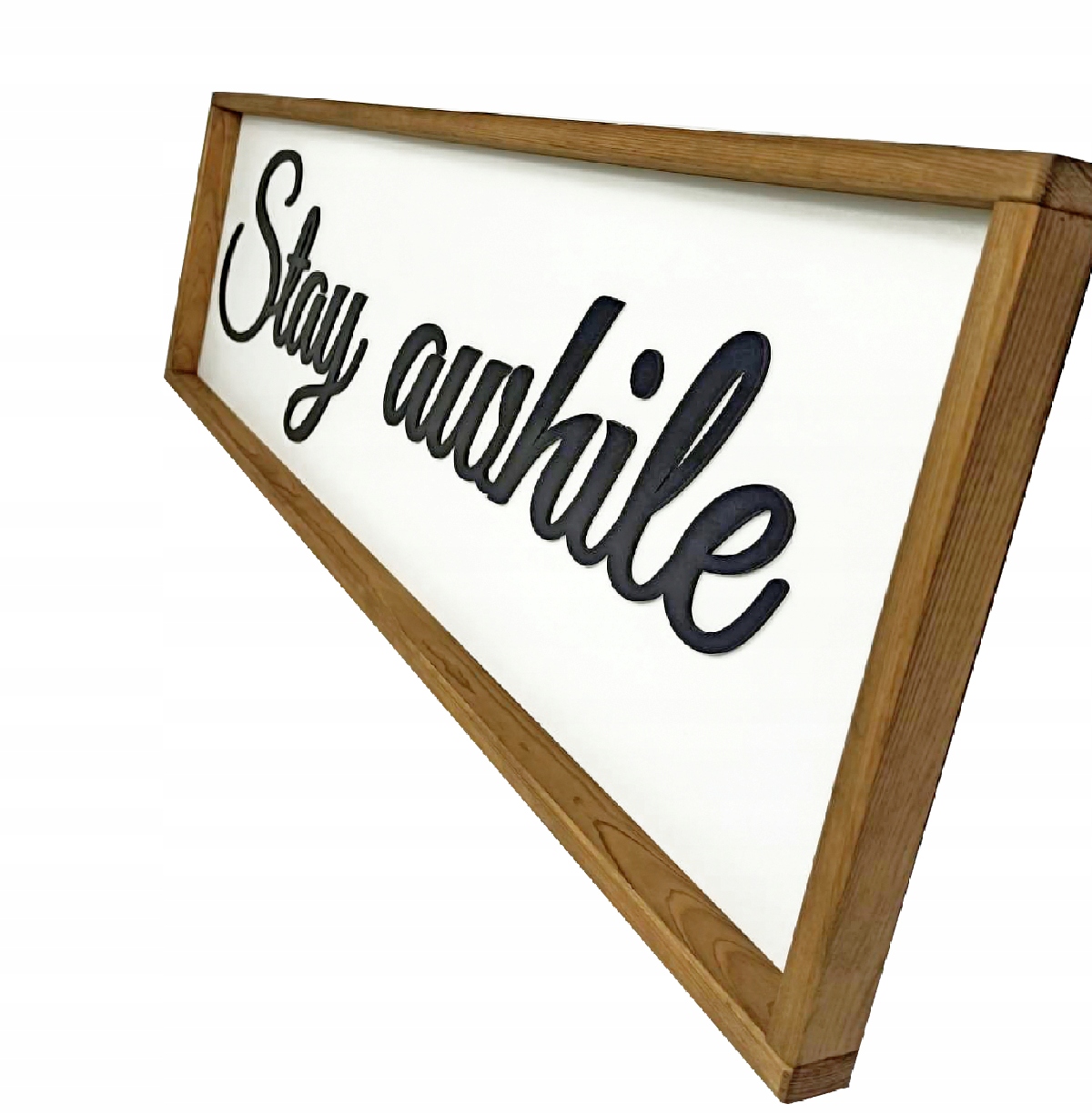 OBRAZEK Z NAPISEM 3D STAY AWHILE DREWNIANA RAMKA Kod producenta 87412688