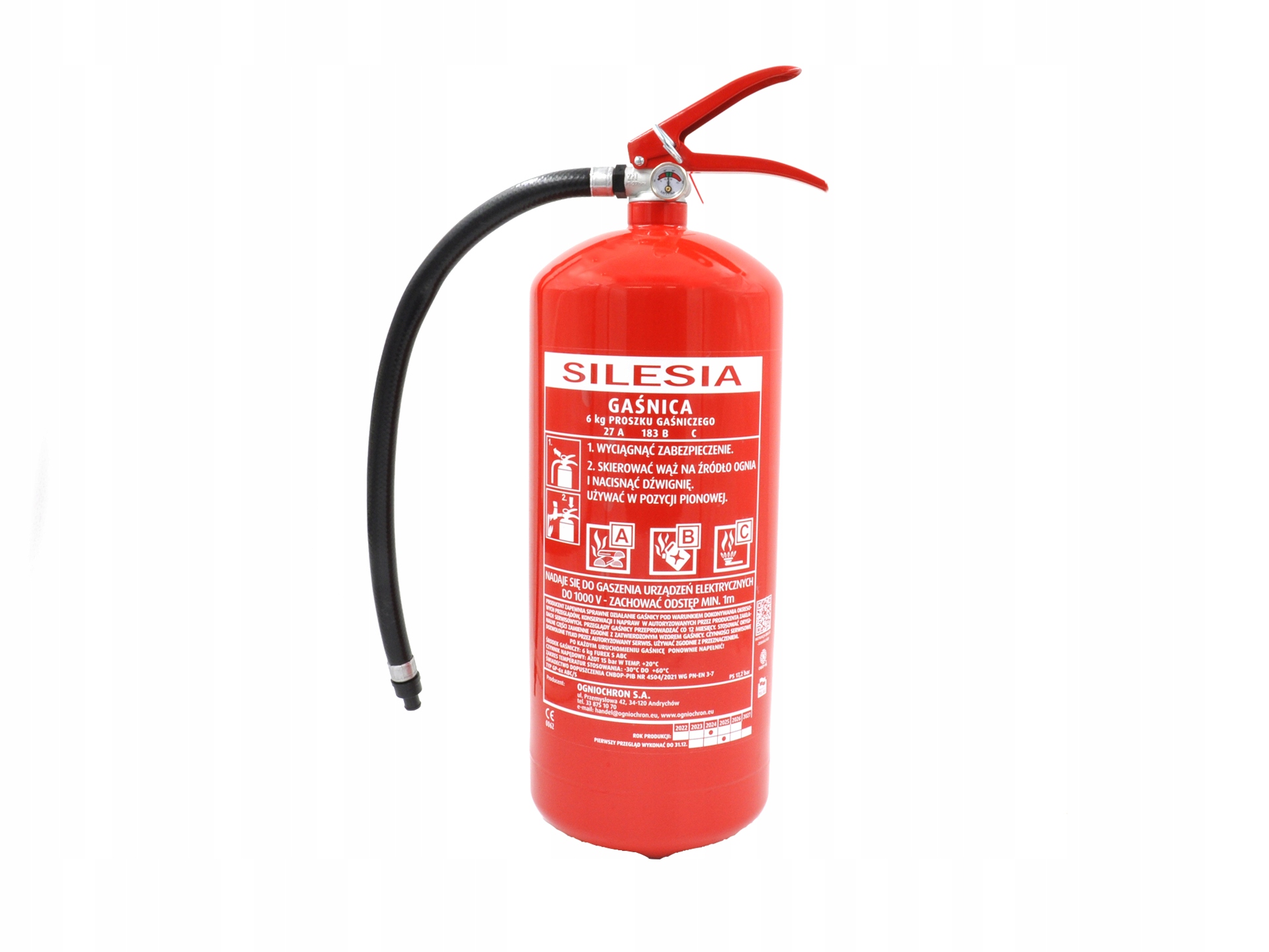 Gaśnica Proszkowa 6 Kg Gp 6x Abc Silesia