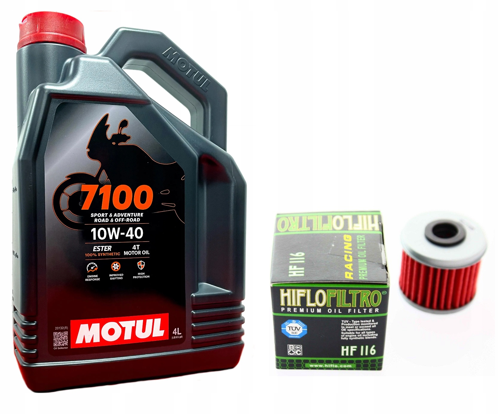 Olej Motul 7100 4L 4T 10W40 Filtr Hiflo HF116 Crf 450 250
