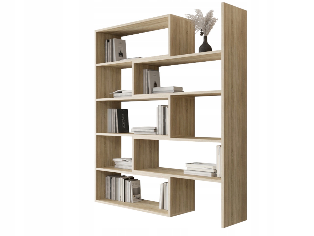 Rozkládací regál Sonoma 01 Police na knihy LK3 Zig Zag 72-125 CM O-sofa