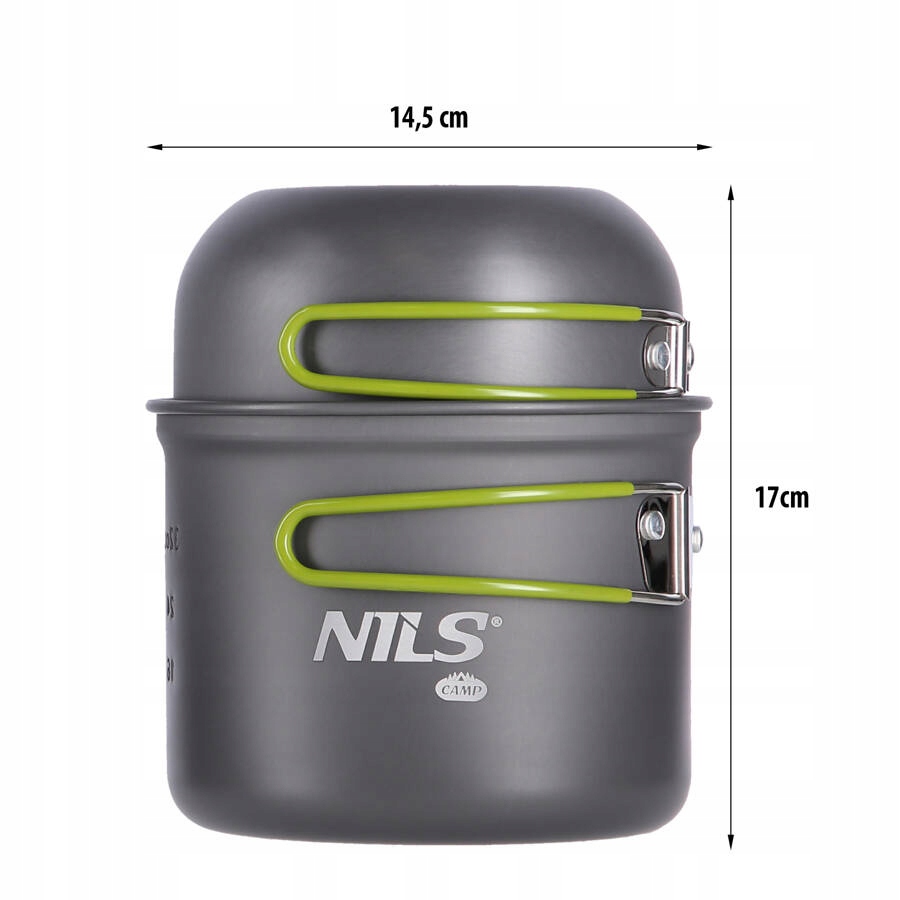 ZESTAW NACZYŃ MENAŻKA HARCERSKA TURYSTYCZNA NILS 1800ml Waga 620 g