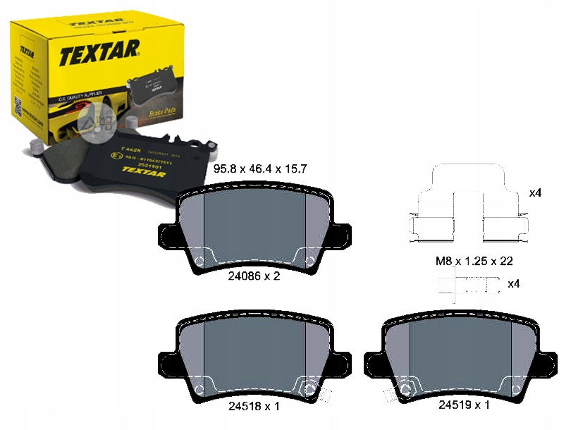 Tex2408601 КОЛОДКИ HAM. HONDA ЗАД. CIVIC 06- UK