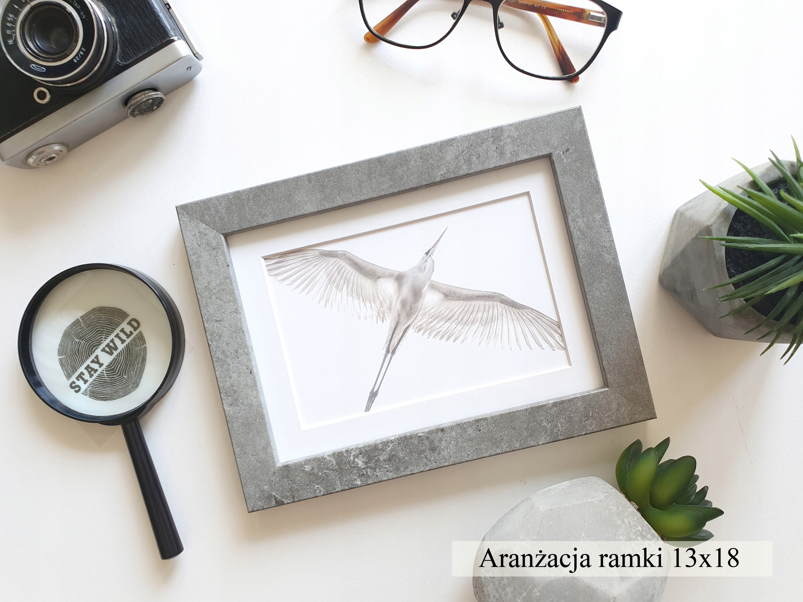 Ramka 15x21 passe-partout 10x15 Italia loft beton Kod producenta Italia_ramka_z_passe_partout