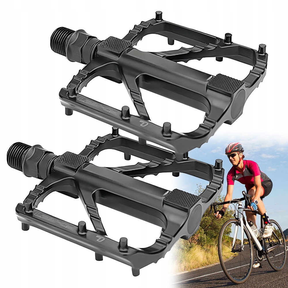 Pedały Rowerowe Platformowe Aluminiowe Antypoślizgowe 2SZT R27 105X91MM