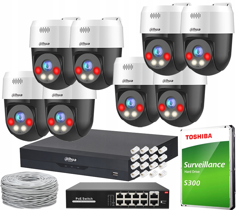 Vonkajšie Monitorovanie 8X Otočná Kamera 5MPX Ip Dahua Ir/led 30M Detekcia