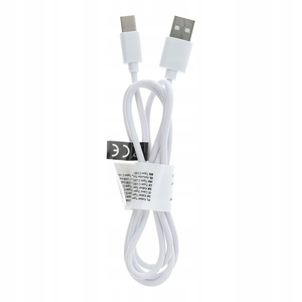 Kabel Usb A do Typ C 2.0 C366 (długa koncówka 8mm) 1 m biały