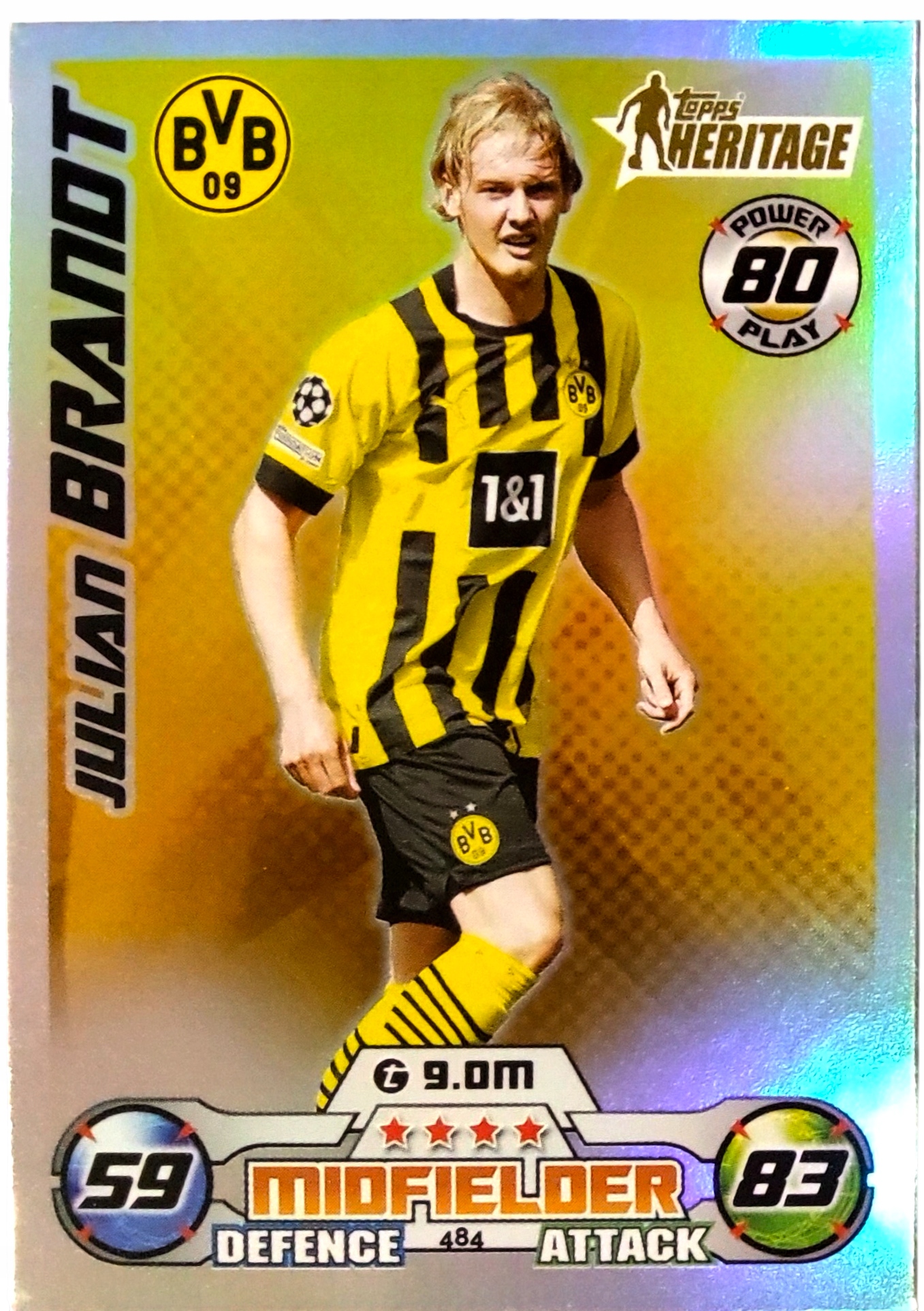 Topps Match Attax 2022-2023 Topps Heritage 484 Julian Brandt Borussia