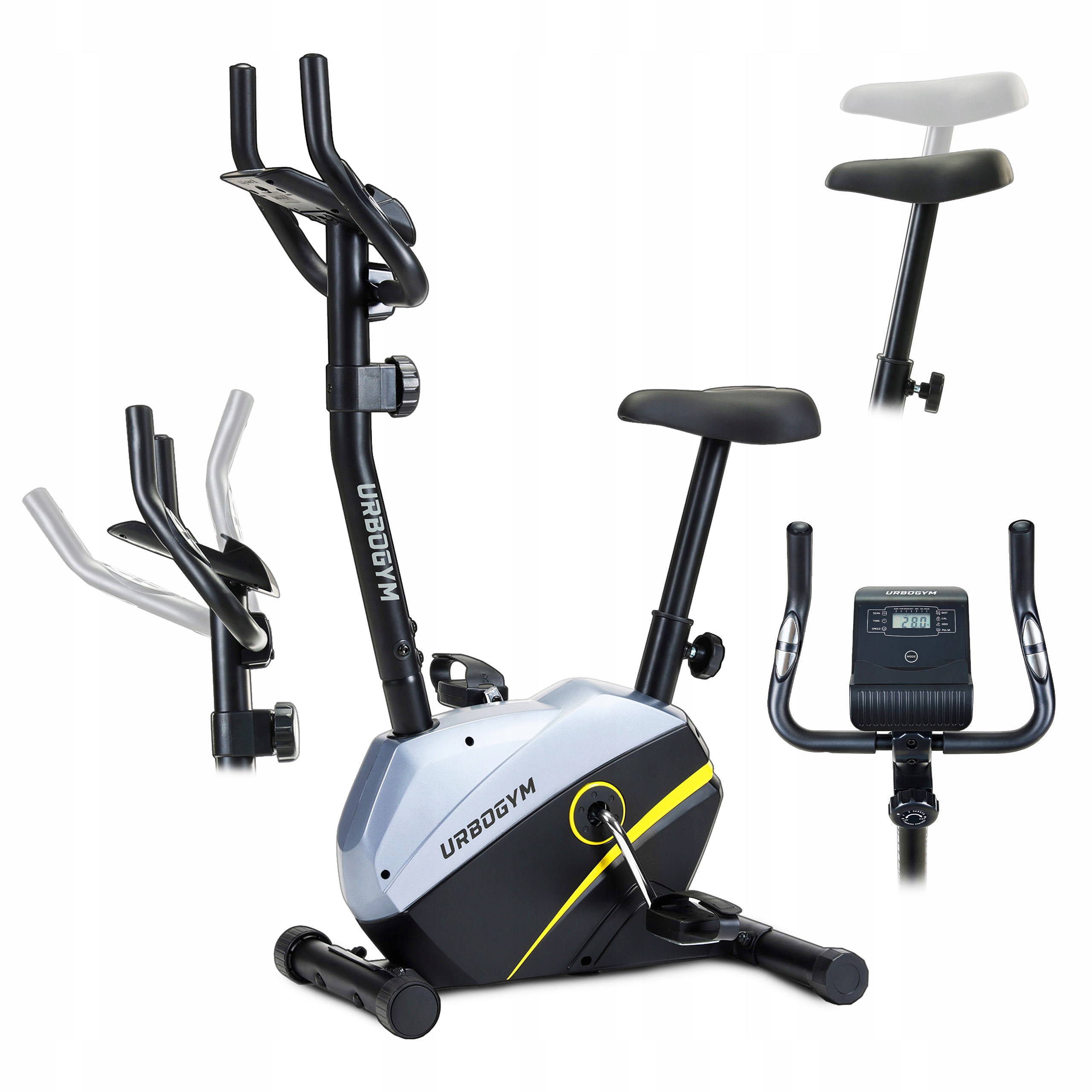 Rower Treningowy Magnetyczny Rower Stacjonarny do ćwiczeń Oxygen Yellow