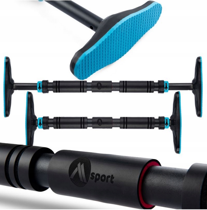 Stalowy drążek rozporowy do podciągania MSport 63-100 cm