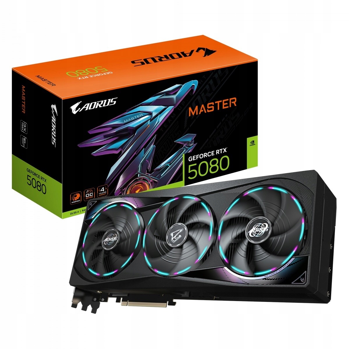 Grafická karta GeForce Rtx 5080 Aorus Master 16G 256BIT GDDR7 3DP/HDMI
