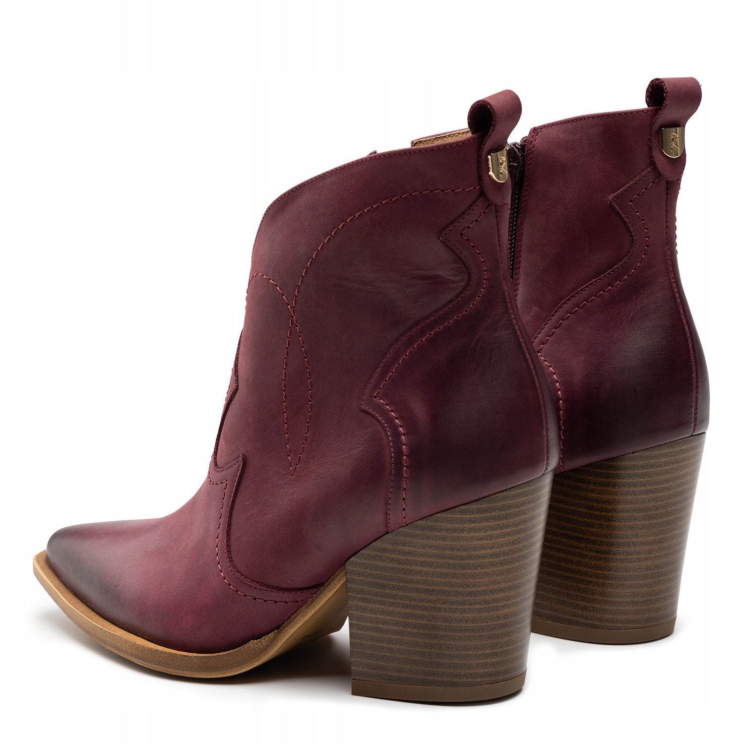 Botki R.Polański 987 - Bordowy Nubuk Marka R.Polański