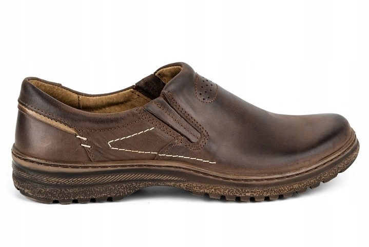 KOMODO BUTY SKÓRZANE POLSKIE 869 BRĄZ 45