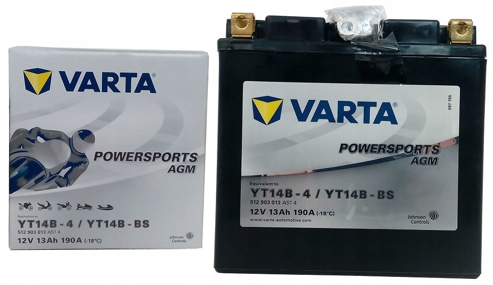 512903013A514 - Акумулятор VARTA YT14B-BS 12V 13ah 190A