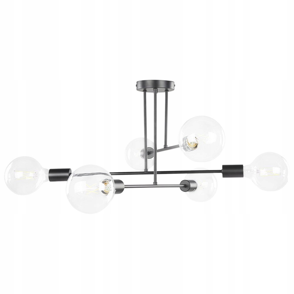 Stropná lampa Kidane Metal čierna