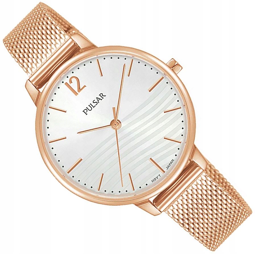 Módní Dámské Hodinky Pulsar PH8486X1 Růžová Zlatá Krabička