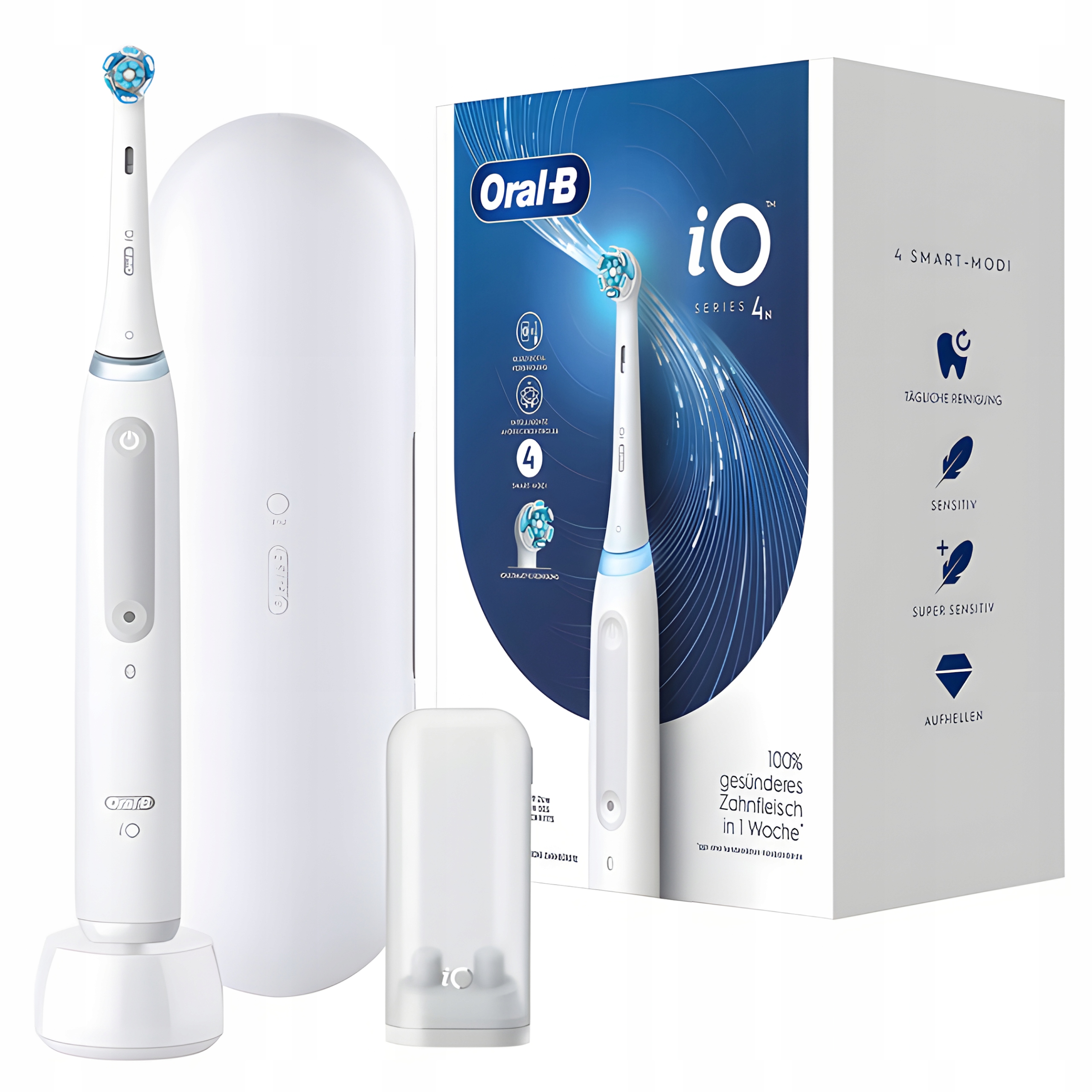 Szczoteczka Elektryczna Braun Oral-B iO Series 4 Quite White, Etui Podróżne