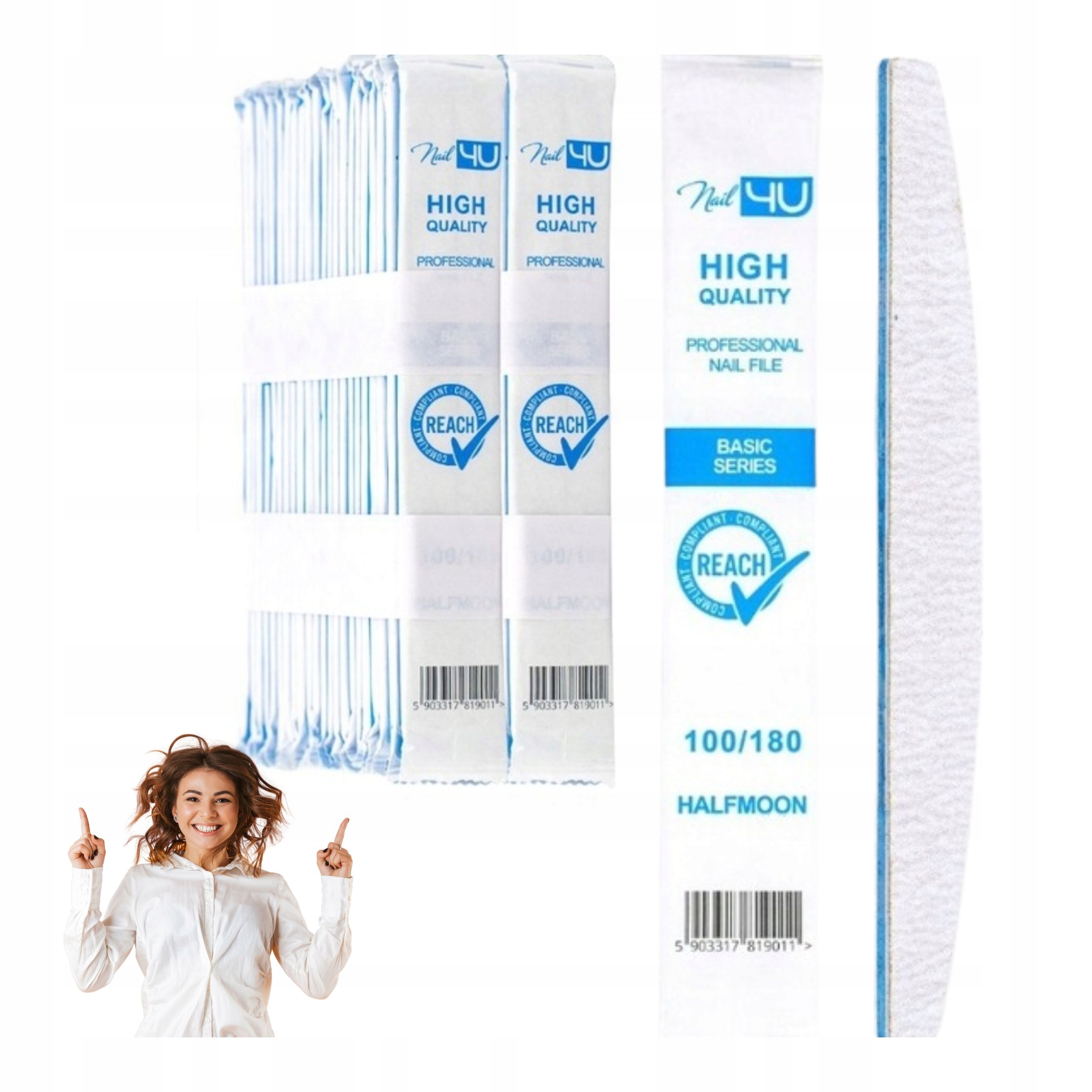 Jednorazové Pilník Na Nehty Lodička 100/180 50 ks Hygienický Standard