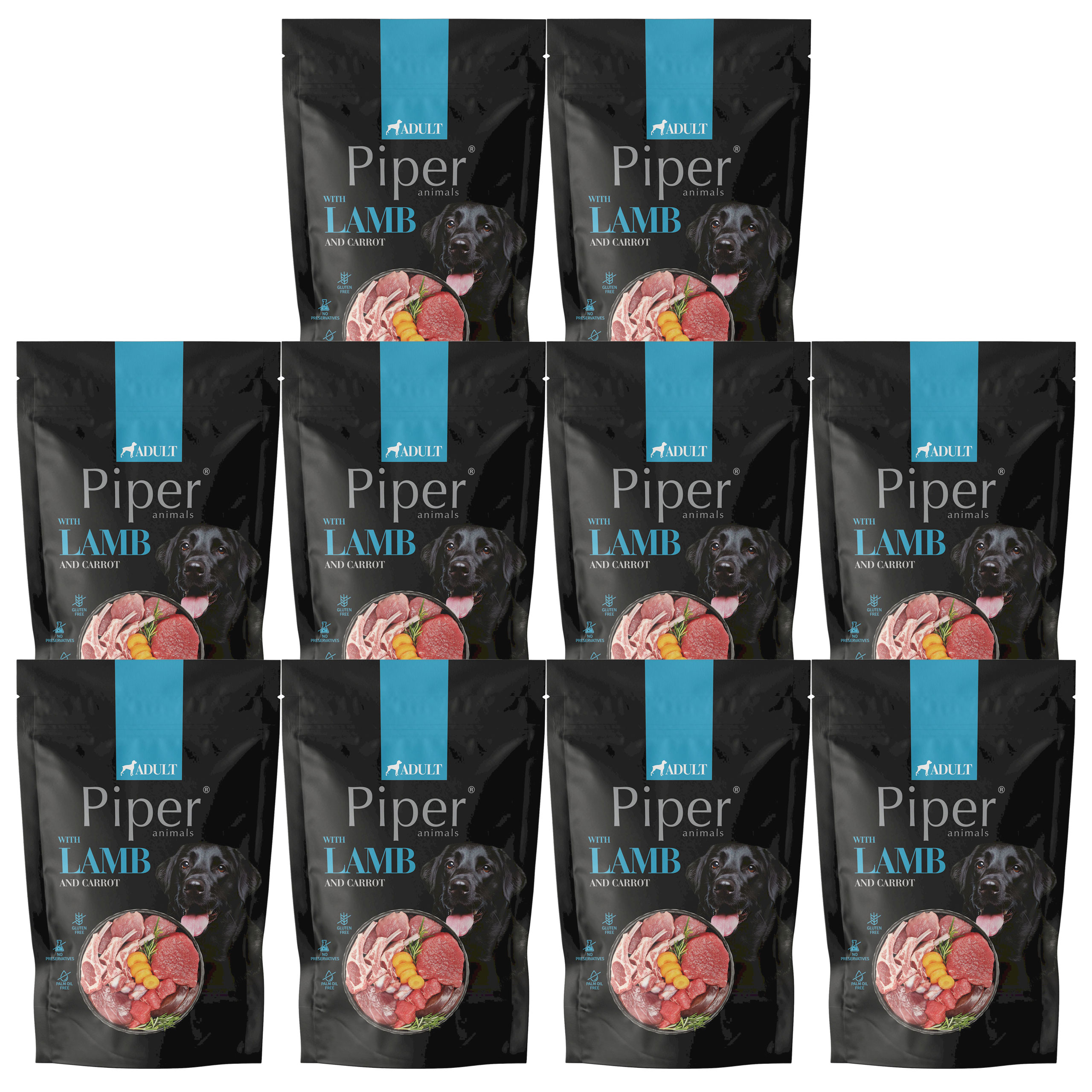 Levně Piper Krmivo mokré pro psa Dolina Noteci Jehněčí 10 x 500 g bez obilovin