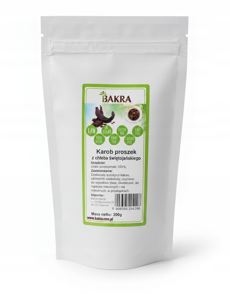 Karob proszek Bakra 200g bez alergenów