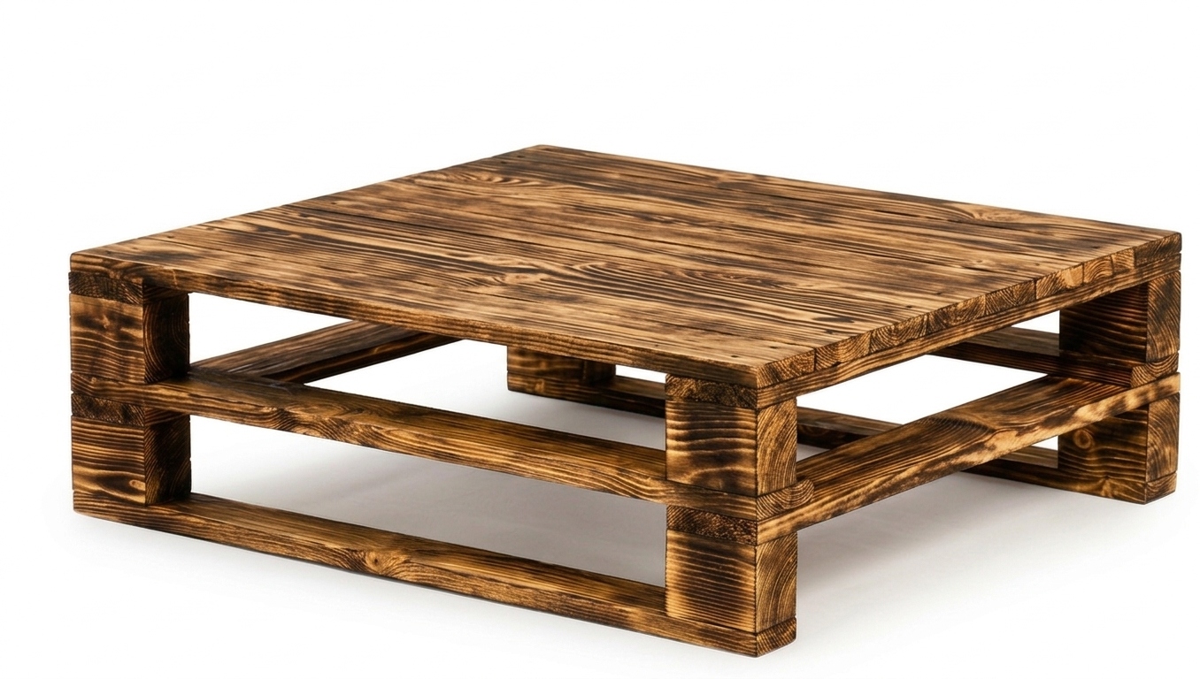 Dřevěný stolek 60 x 60 cm Rustikální stolek Dřevěný zahradní nábytek