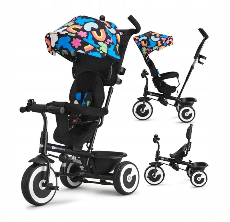 Kinderkraft Rowerek Wielofunkcyjny Trójkołowy Aston Spacerówka Dla Dziecka