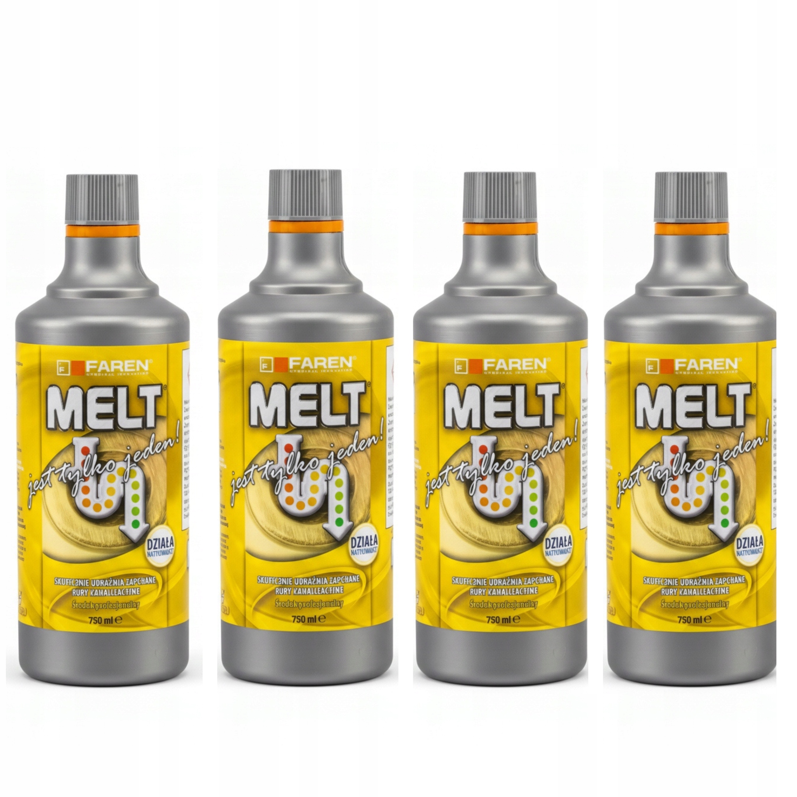 Melt Preparat Do Udrażniania Rur Kanalizacyjnych Syfonów Mocny 4 Sztuki
