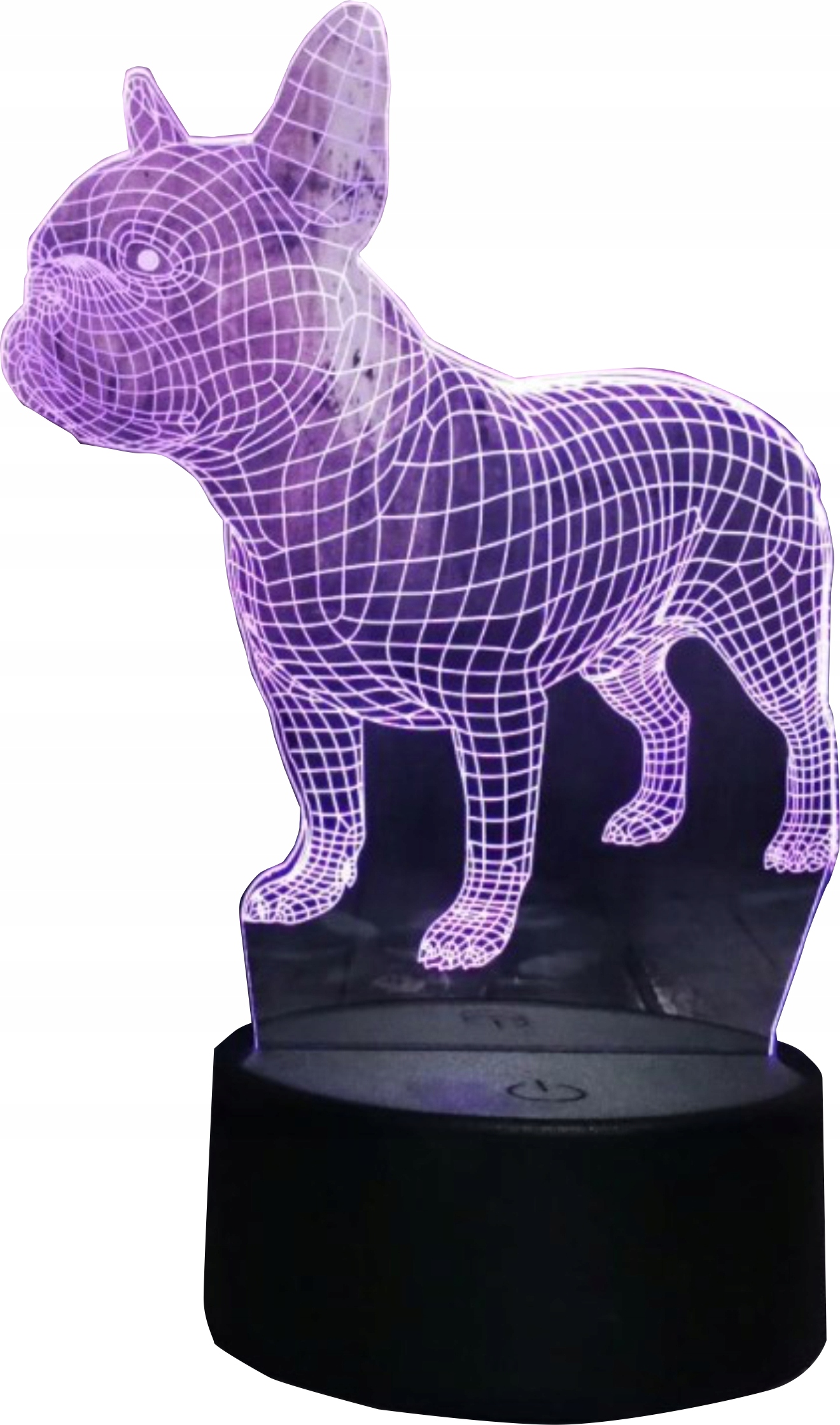 

Lampka 3D Led Buldog Francuski Rgb