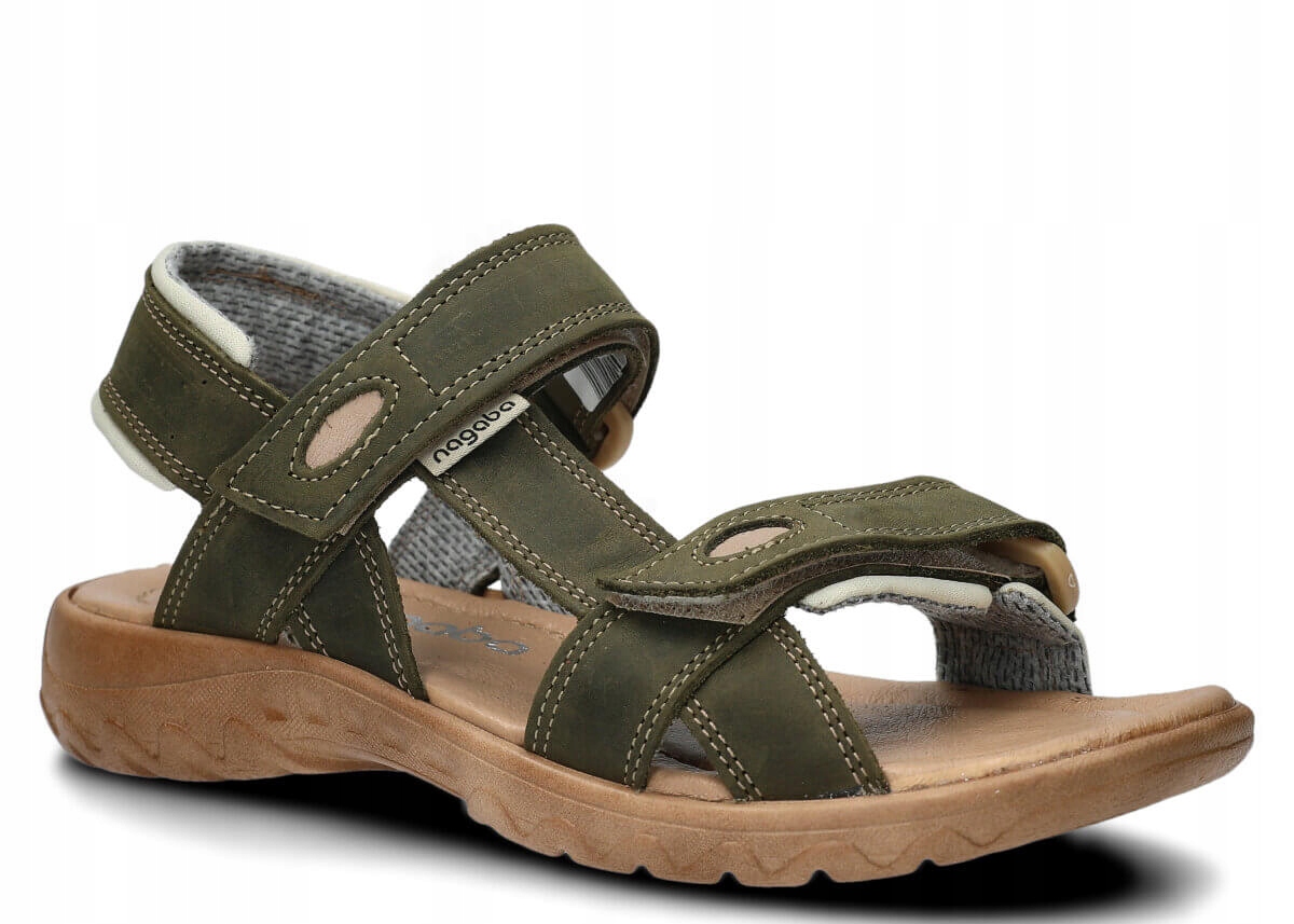 Nagaba 168 Zhnilá Zeleň – Pohodlné, Kožené, Polské Dámské Sandály