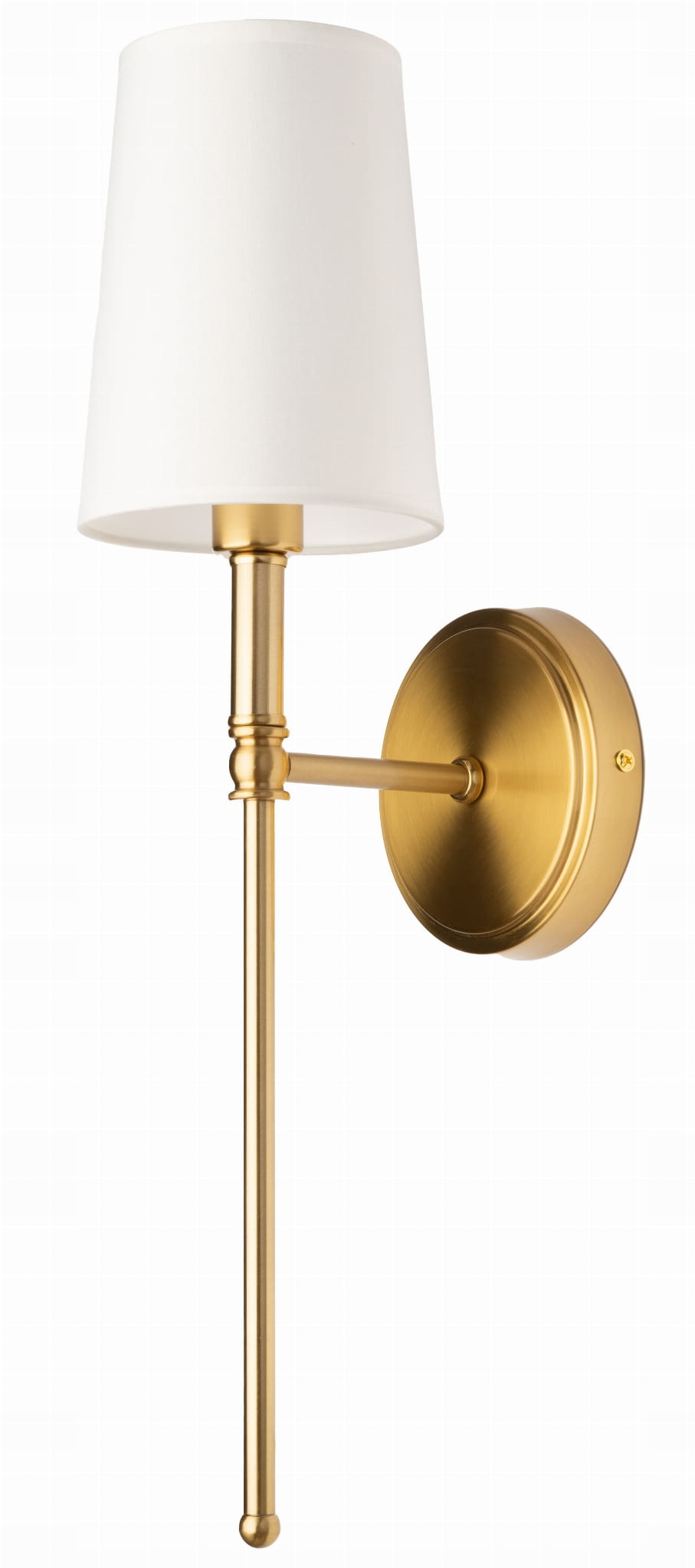 Kinkiet złoty hotelowy z abażurem Hampton