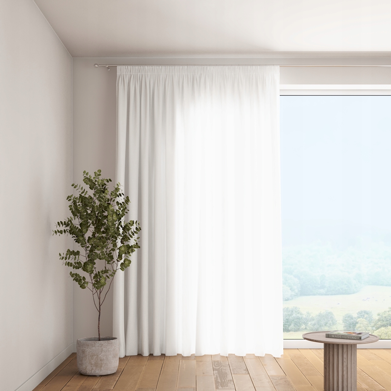 Dekoria Záclona na zvlnenej páske 1 ks 130x260 cm biela