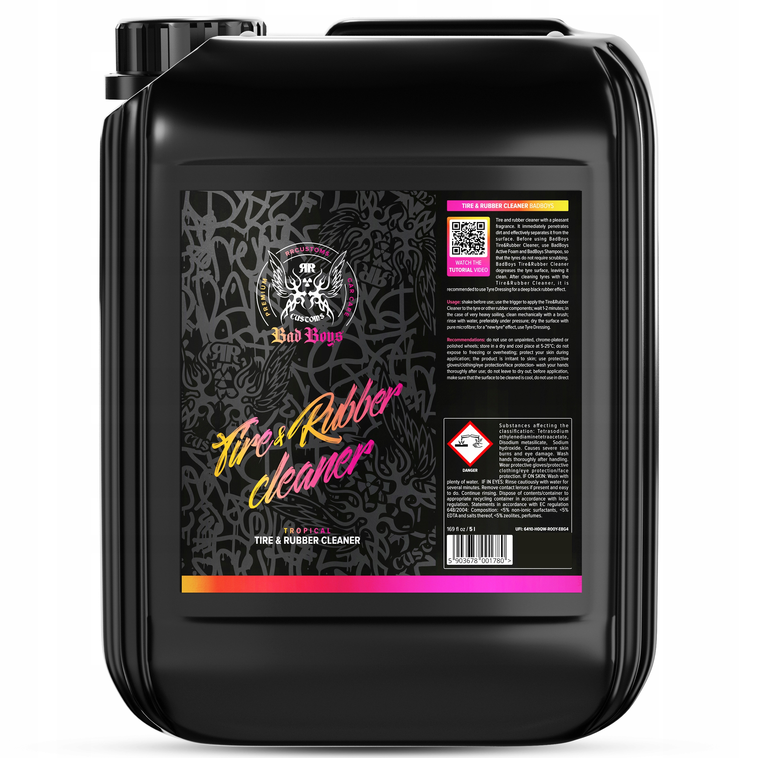 Rr Customs BadBoys Tire&Rubber Cleaner 5L Czyszczenie opon i gumy