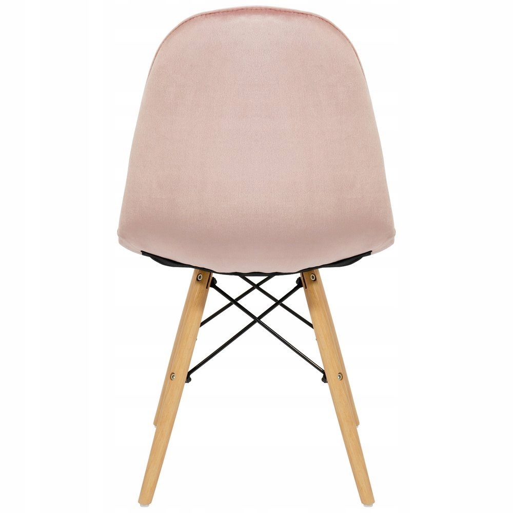 4 x KRZESŁO TAPICEROWANE RÓŻOWE WELUROWE PIKOWANE Liczba krzeseł w zestawie 4