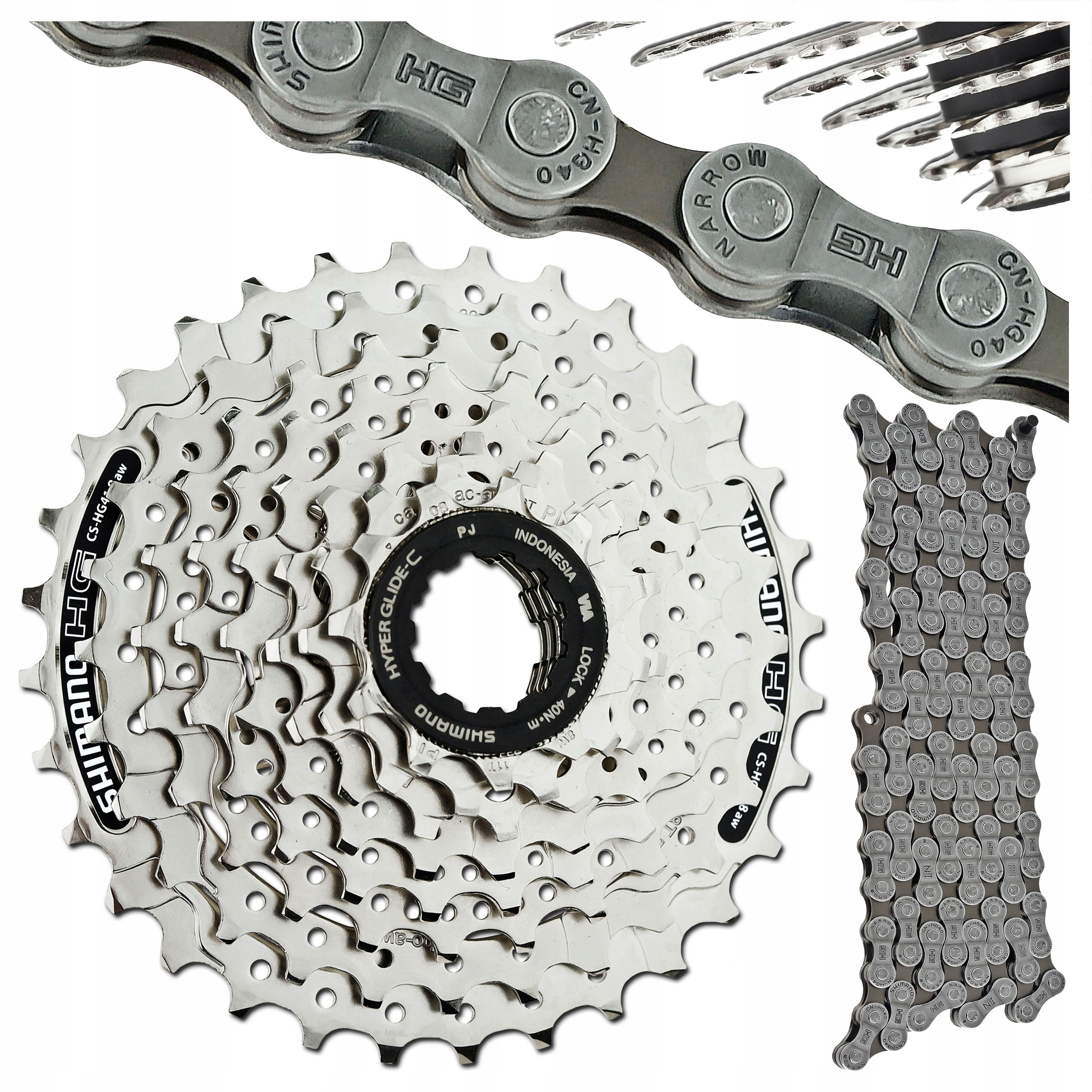 

Zestaw Shimano Kaseta CS-HG41 8 11-32T Łańcuch