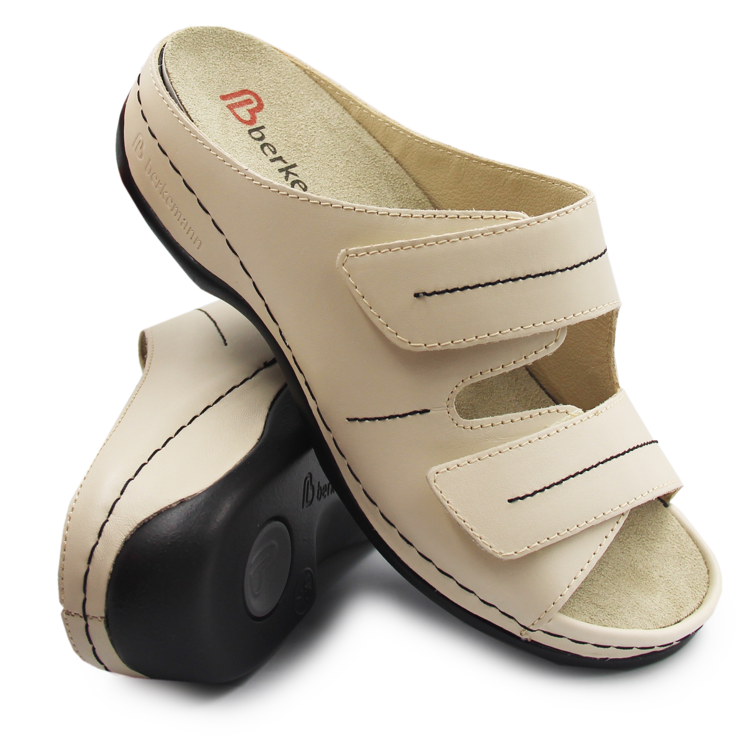 Pohodlné lehké nazouváky na široké nohy na léto Berkemann Daria 38