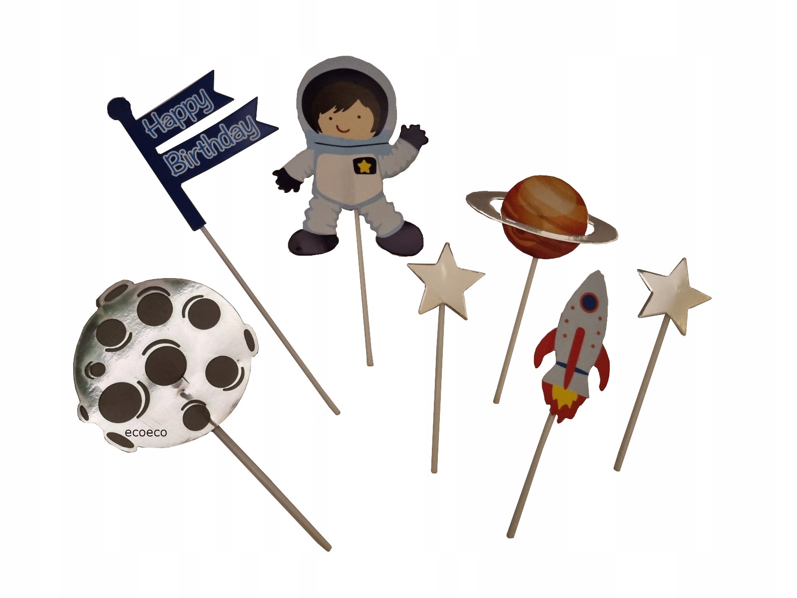 TOPPER NA TORT CIASTO KOSMOS ZESTAW