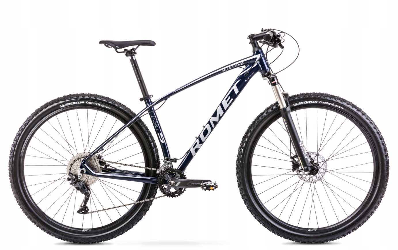 Romet Mtb Mustang M5 (2023) ciemnoniebieski 21" 2x10 Deore