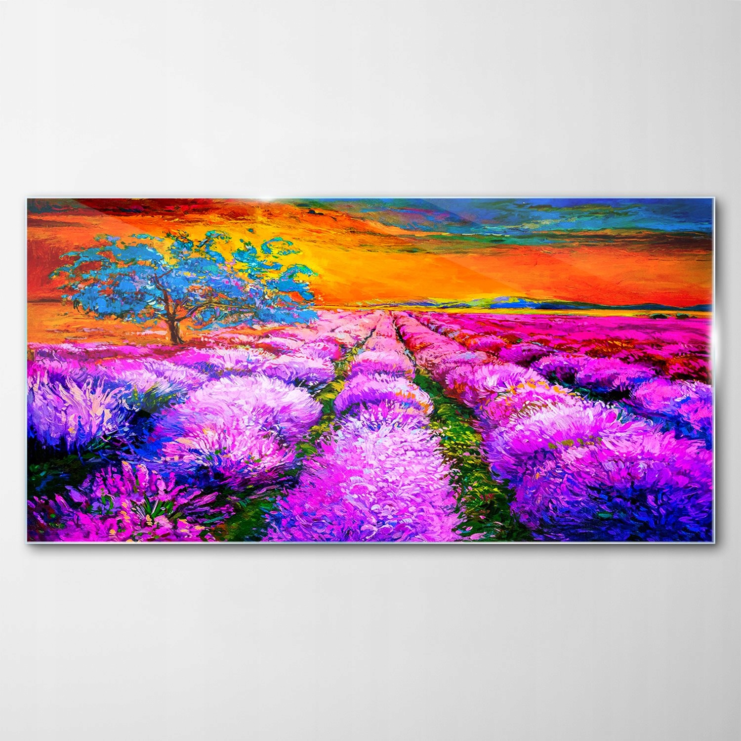 

Obraz Szklany Dekor Krajobraz Kwiat Lawenda 120x60