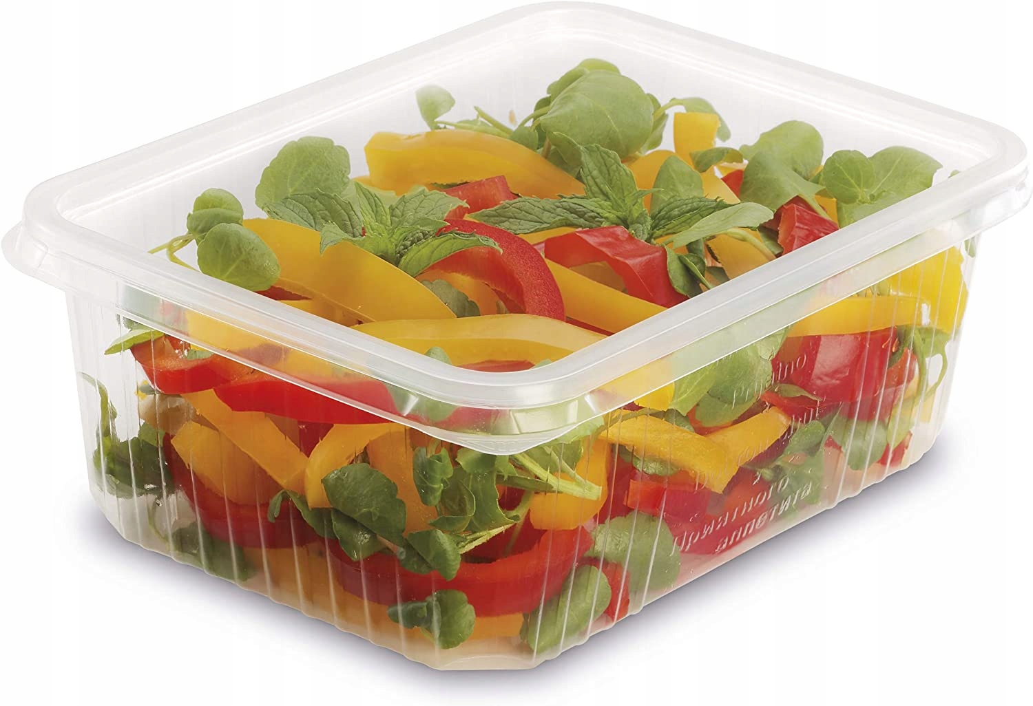 POJEMNIKI 250 ML PROSTOKĄTNE + POKRYWKI 100 SZT