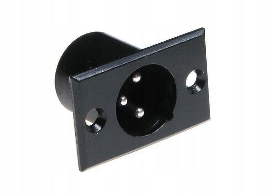 

Wtyk Xlr Mikrofonowy 3 Pin Czarny Montaż Do Obudow