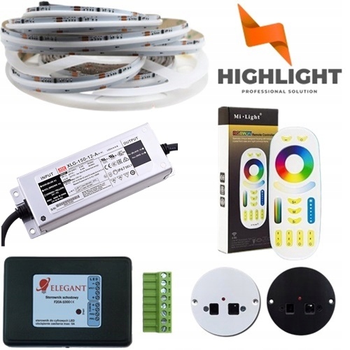 20 m Schodiskový set F22 Led páska Cob Rgbw 12V/7W