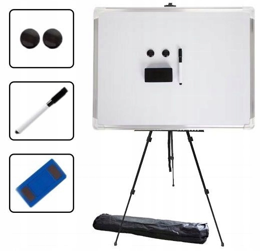 Magnetyczna Duża Tablica Sztaluga Marker Gąbka Magnesy